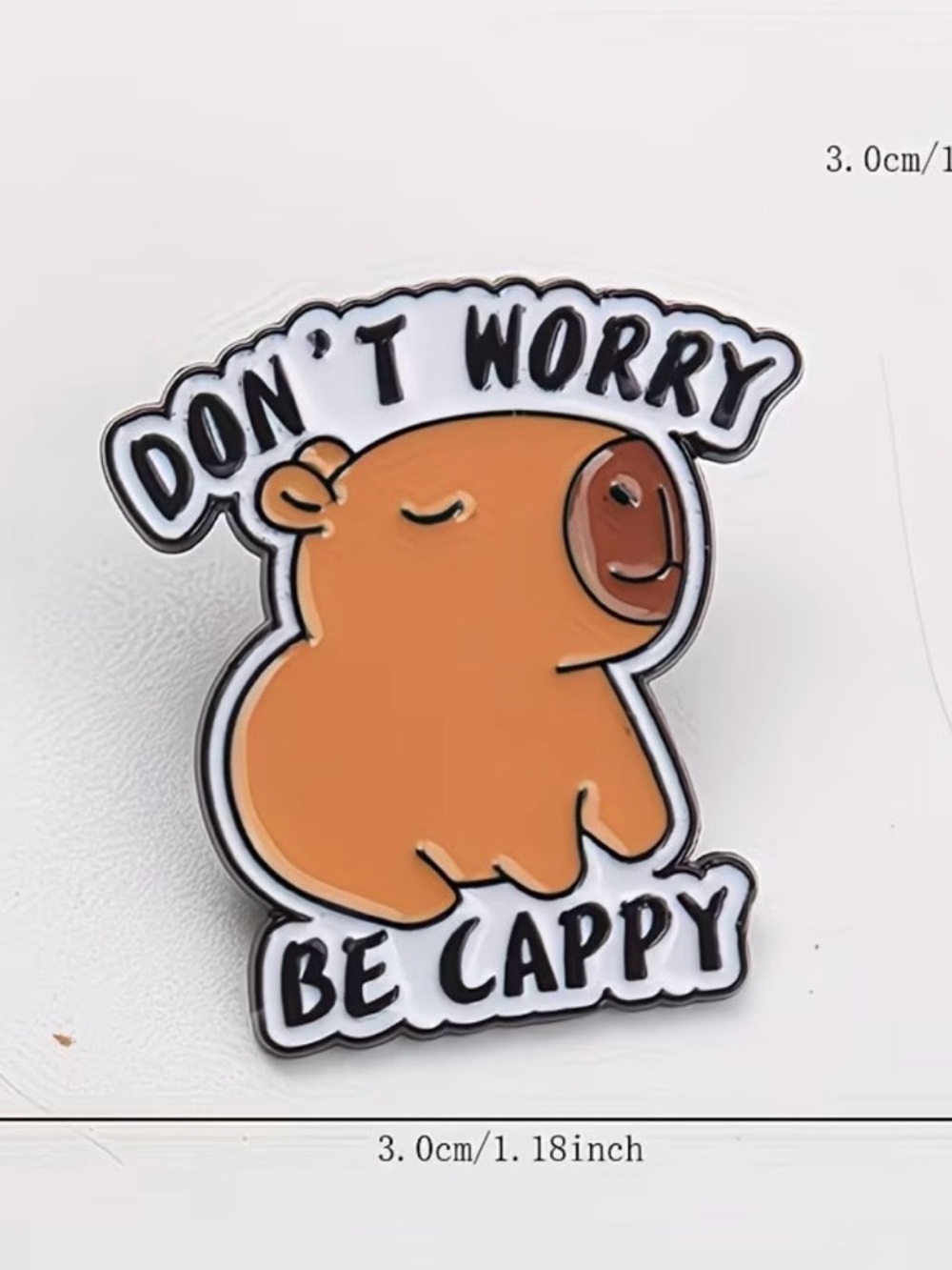 Don't Worry Be Cappy Enamel Pin - - Picture 3 of 3